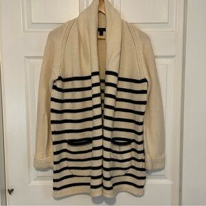 J. Crew Shawl Neck, Open Front Cardigan with Pockets